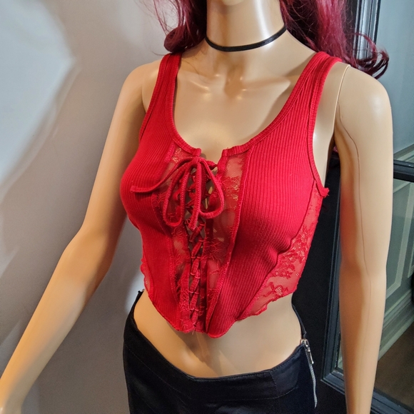 Garage Mini Lace Up Tank - Picture 2 of 5